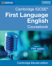 Cambridge IGCSE First Language English Coursebook Cambridge Elevate Edition (2 Years) By Marian Cox