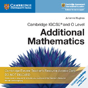 Cambridge IGCSE and O Level Additional Mathematics Cambridge Elevate Teacher\'s Resource Access Card By Julianne Hughes