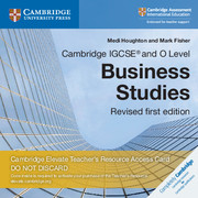 Cambridge IGCSE and O Level Business Studies Revised Cambridge Elevate Teacher\'s Resource Access Card By Medi Houghton, Mark Fisher