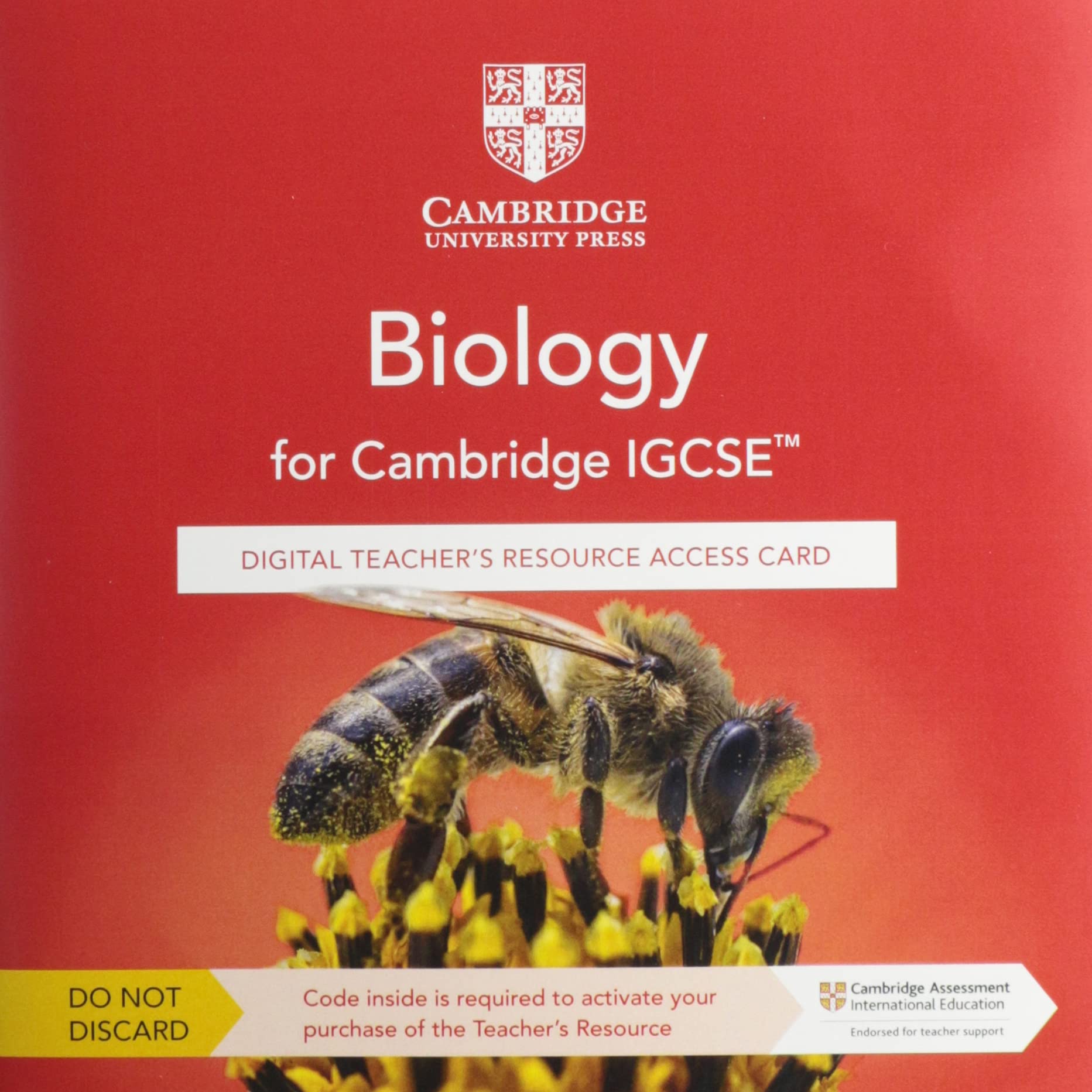 Cambridge IGCSE Biology Digital Teacher's Resource Access Card By David Martindill