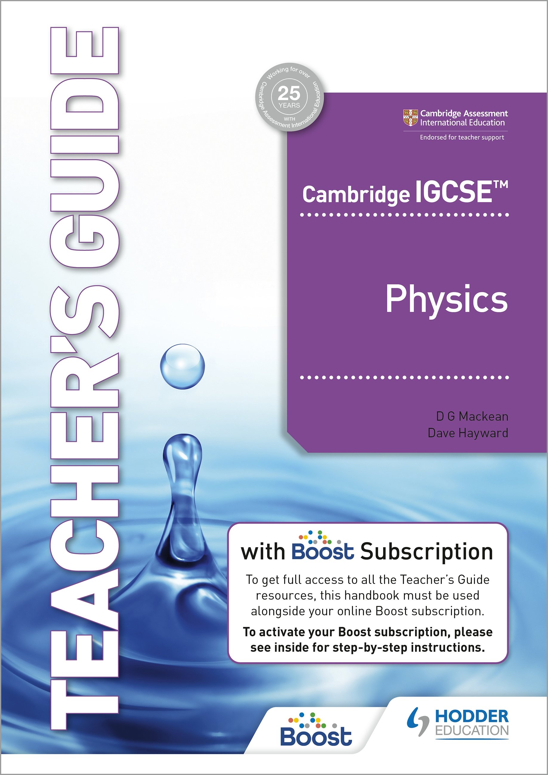 Hodder IGCSE Physics Teacher's Guide with Boost Subscription By Heather Kennett, Tom Duncan