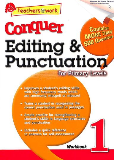 SAP Conquer Editing & Punctuation for Primary Levels Workbook 1