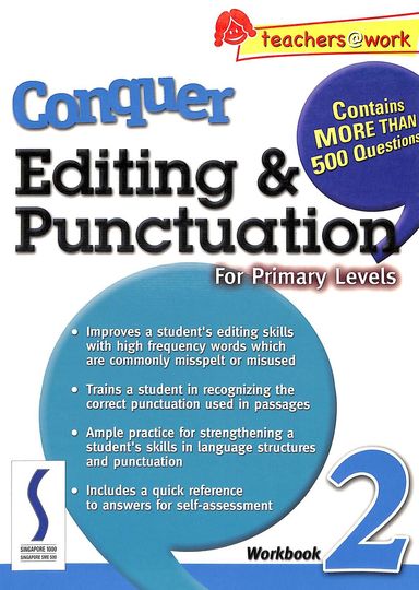 SAP Conquer Editing & Punctuation for Primary Levels Workbook 2